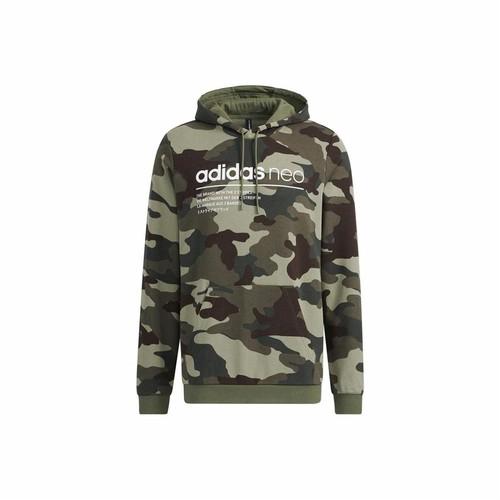 adidas Camouflage Pullover Hoodie for Men - Olive Color S оливковый