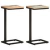 Day and Night - Day and Night Side Tables 2 Pcs Recycled Wood 31.5x24.5x64.5 Cm