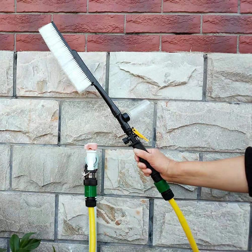 Multipurpose Finger Press Lance Foam Brush Car Washing Water Fed Cleaning Tool, Spray Nozzle Water Gun for Watering