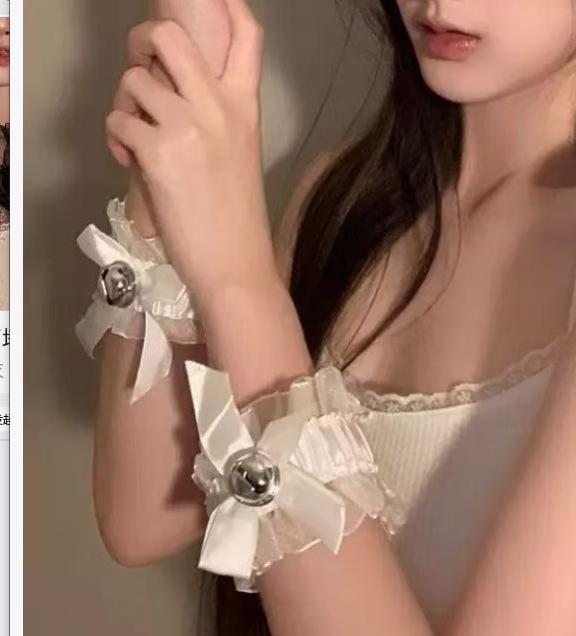 Adjustable Kitten Lolita Necklace with Clavicle Bell and Garter Leash - Japanese Chain and Lace Design Erotic Jewelry