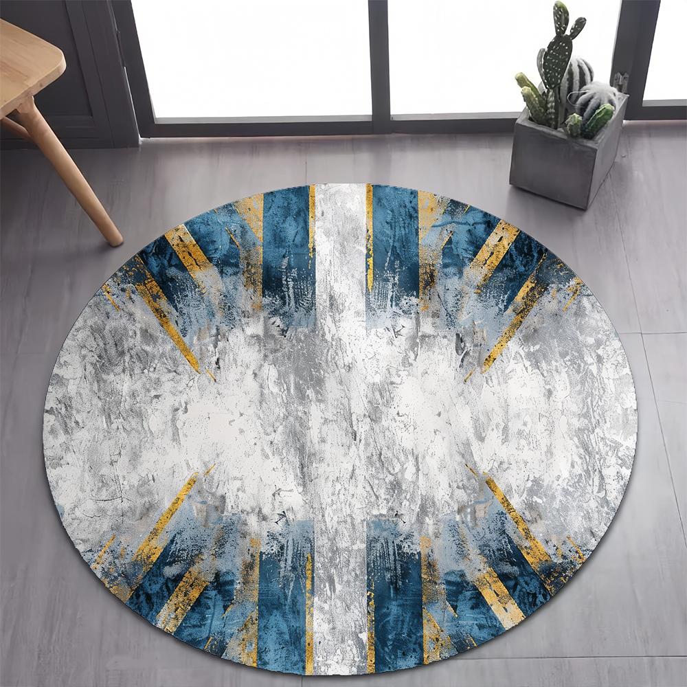 26 Style New Bohemian Abstract Modern Art Geometry Art Round Carpet Rug for Bedroom Living Room Decoration,pet Decor Floor Mat