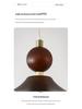Walnut Retro Chandelier, Eye-Protective Lamp for Chinese Restaurant, Bar, Bedside, or Study.