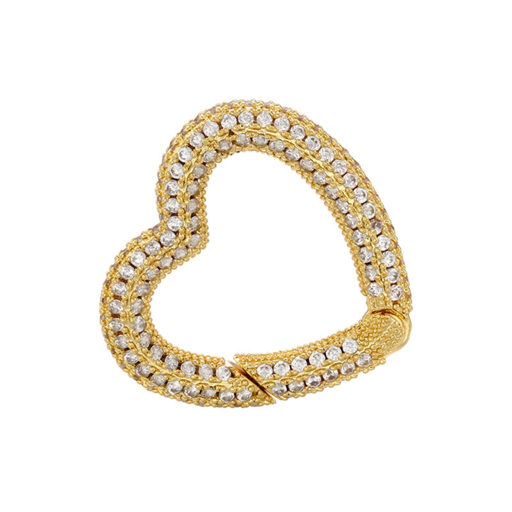 Vergoldetes/Versilbertes Messing Voll Strass Verschluss Haken Geometrischer Metallverbinder Handgefertigter Schmuckherstellungszubehör