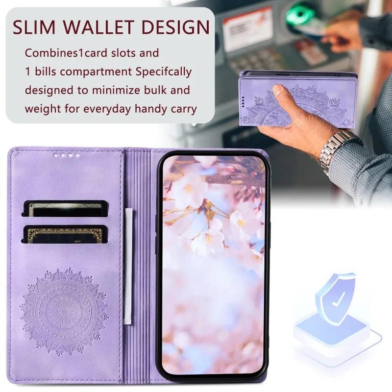 Wallet with Card Holder Phone Case for Samsung Galaxy S23 FE S24 S22 Ultra Plus A05 A05S A15 A25 A35 A55 A34 A54 Leather Cover