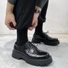 Leather Shoes Winter Dress Business High Sense British Style Big Head Thick Sole Derby Shoes Heightening Casual Shoes