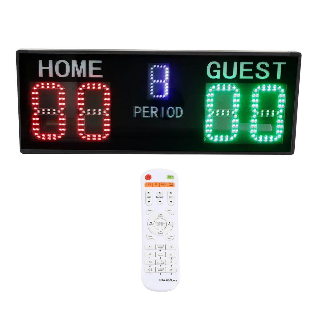 LED Electronic Scoreboard 5 Digit Portable Basketball Digital Scoreboard with Remote Control