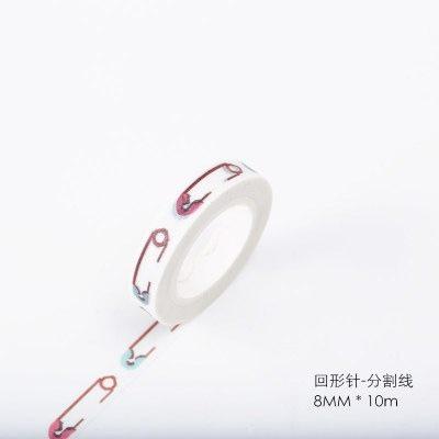 

1roll Paper tape, photo album, hand account, DIY growth manual, ultra-thin dividing line, decorative material, sticker