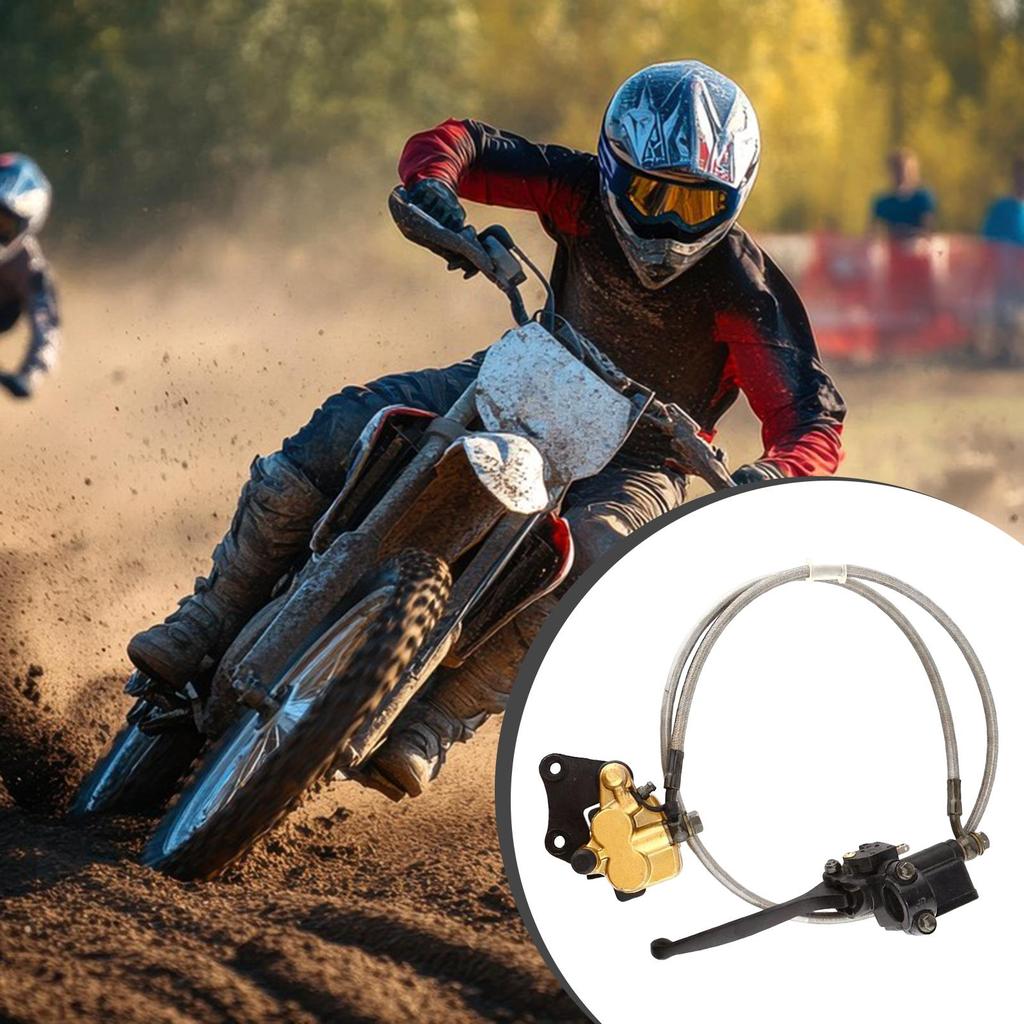 Front Brake Assembly Caliper Master Cylinder Sturdy High Performance Brake Accessories Replacement for 110 -125cc Pit Dirt Bikes