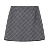 Women's Plaid Wool Blend A-Line Mini Skirt