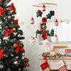 Christmas Cribs Mobile Handmade Holiday Nursery Decor with Reindeer Tree Soft Baby Safe Hanging Toy Gifts