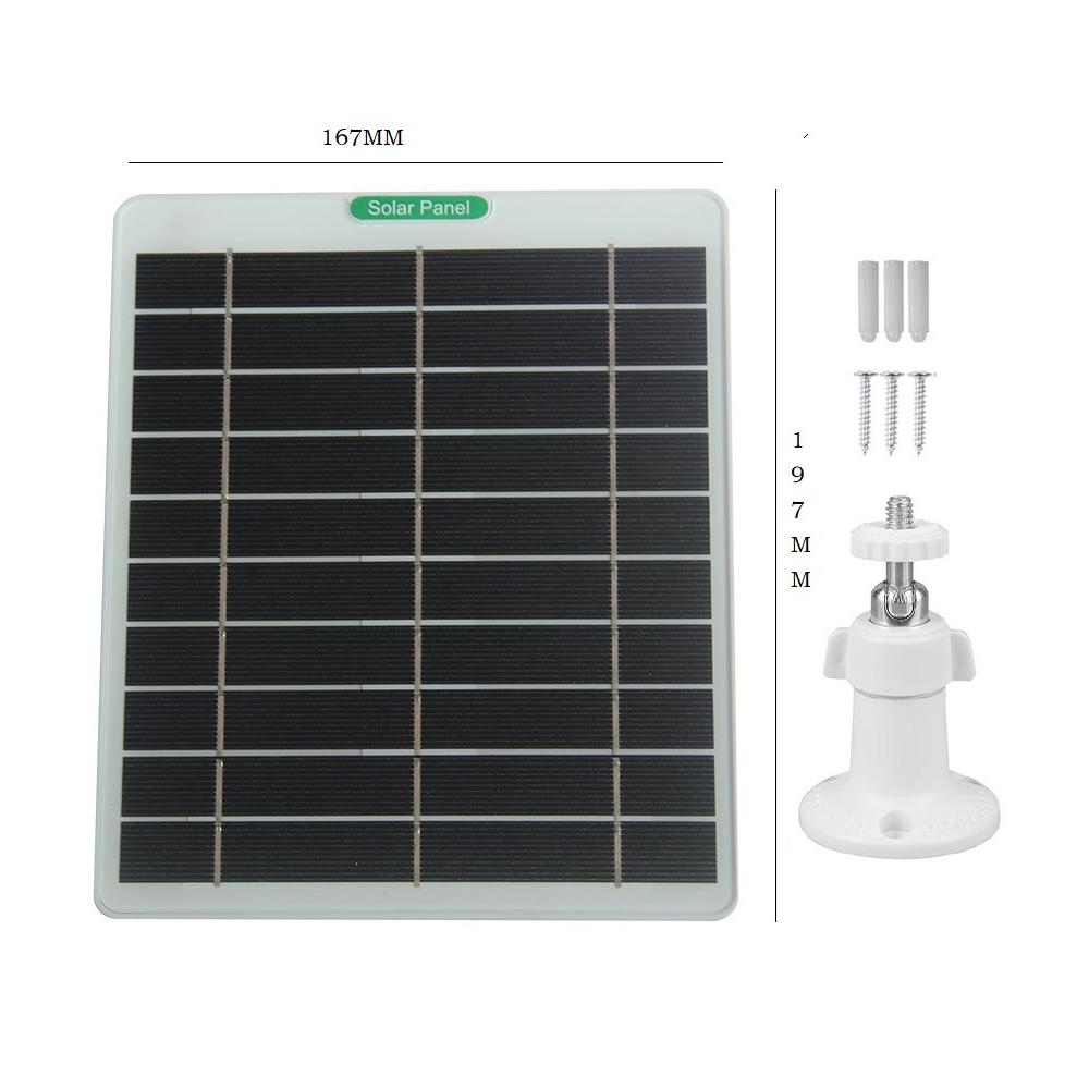 5W 5V Solar-Ladepanel für Sicherheitskamera Türklingel Typ-C Schnittstelle Hohe Effizienz