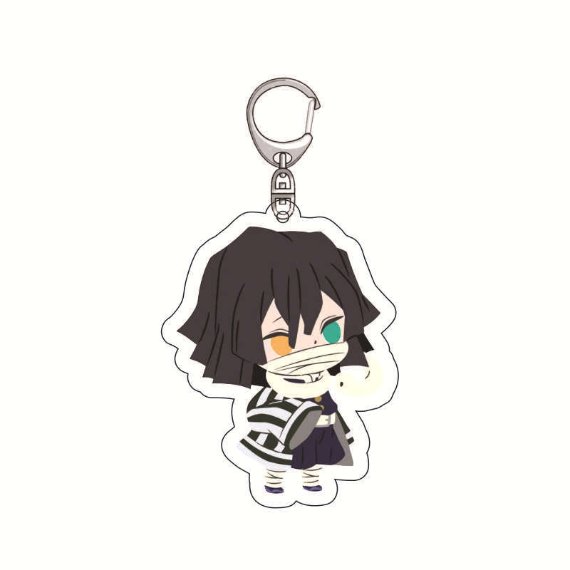 Anime Demon Slayer Acrylic Keychain Series Ingenious Pendant Tanjiro Kamado Nezuko Zenitsu Agatsuma Accessories Present for Fans