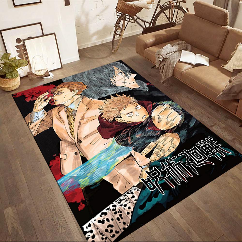 Jujutsu Kaisen: Battle Begins Square rugs are a great choice for living rooms, bedrooms, home décor, and as gifts.