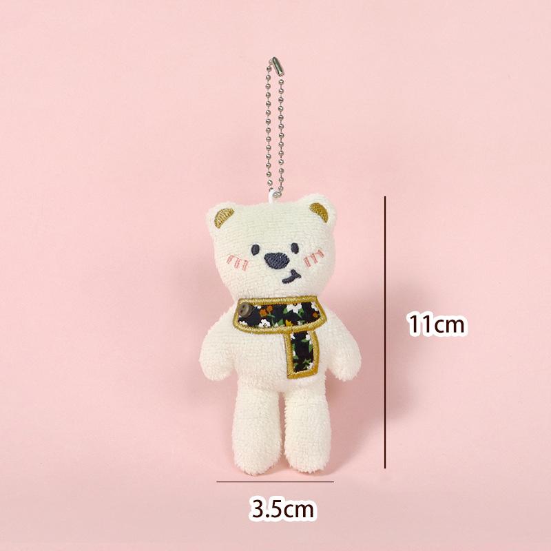 

Kawaii Embroidered Scarf Rabbit Keychain Pendant Cartoon Plush Doll Pendant Backpack Decoration Accessories Birthday Gifts