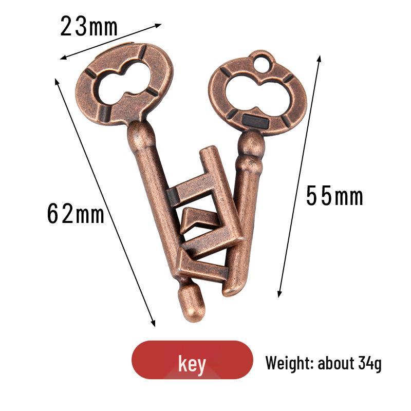 Kongming Lock 9-Link IQ Puzzle - Zinc Alloy Educational Toy for Adults & Kids