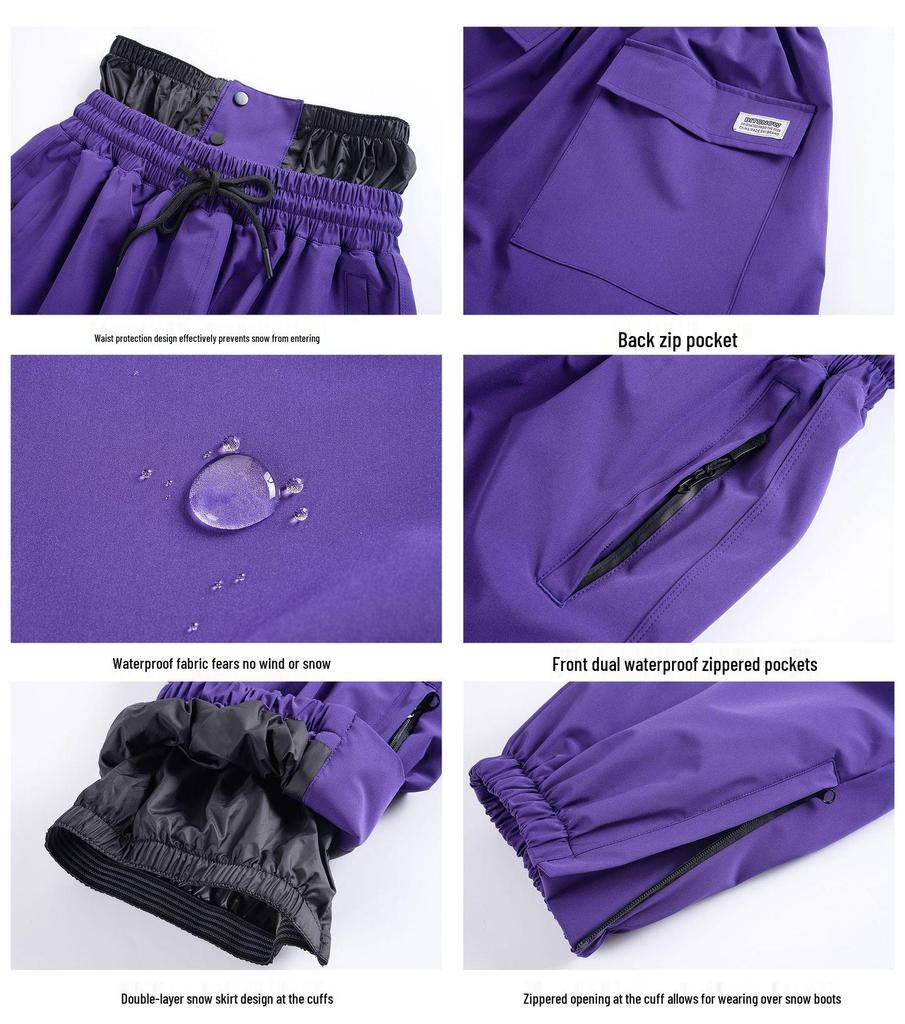 Unisex Venkovní Zimní Nadměrná Velikost Snowboardový a Lyžařský Set