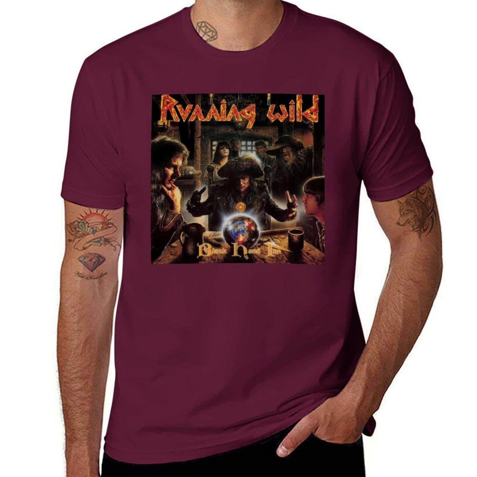 

Running Wild - Чорний Рук Інн альбом 1994 Футболка естетичний одяг оверсайз чоловічі вінтажні футболки 4XL