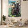Neighbor Totoro Magical Journey Tapestry Background Cloth Wallmounted Home Decor Background Wall Hanging Cloth Homestay Soft Decoration Tapestry