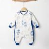 Kids Cotton Warm Sleeping Bag With Legs Winter 3-8 Years Old Toddler Sleepwear Anti-Kick Belly Protection