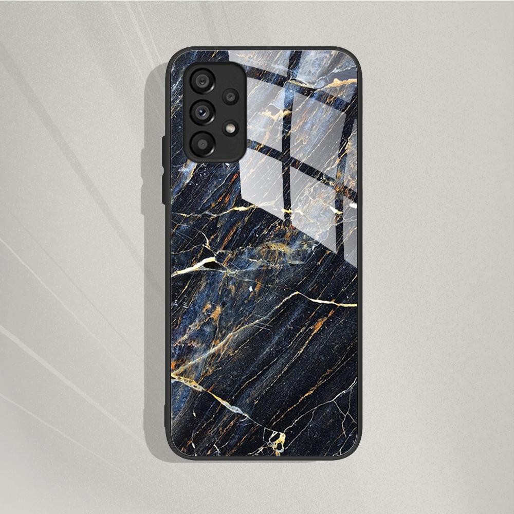 Case For Samsung Galaxy A72 Painted Tempered Glass Phone Cover For Samsung A72 A 72 5G A726B A725F Cases Silicone Bumper Coque