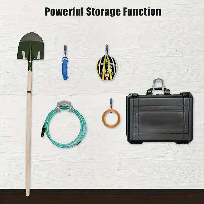 5Pcs Heavy-Duty Metal Wall-Mounted Tool Rack Set Includes Screws, Garden Tool Storage Rack, Suitable for Shovels, Rakes, and Other Tools