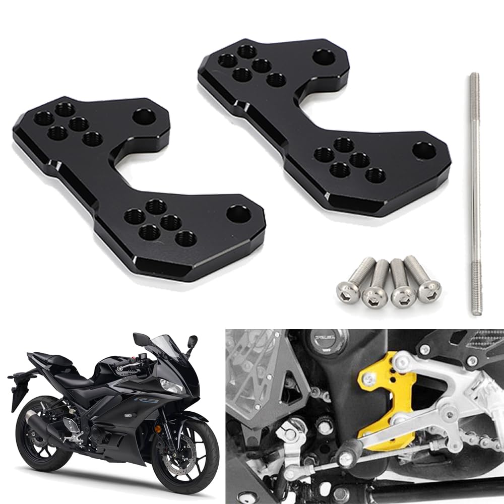

Yamaha Motorcycle Step Up Plate Алюминиевая YAMAHA Универсальная YZF-R25 YZF-R3 MT-25 MT-03 (черный) чёрный