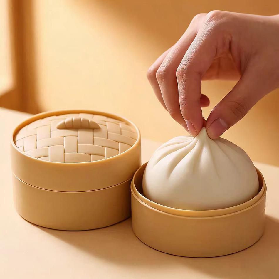 Squeeze Toys for Kids Rebound Calming Steamed Bun Sensory Squeeze Toy for Children Girls Students Adults Classroom Home Dorm