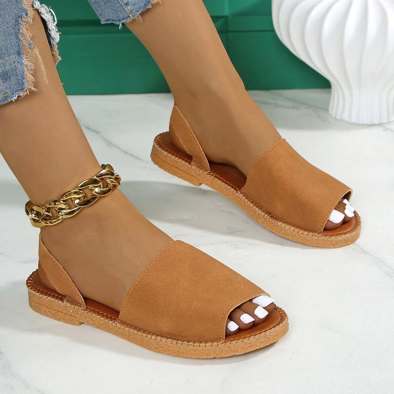 New summer flat bottom one word outside wear light and comfortable fish mouth beach sandals women