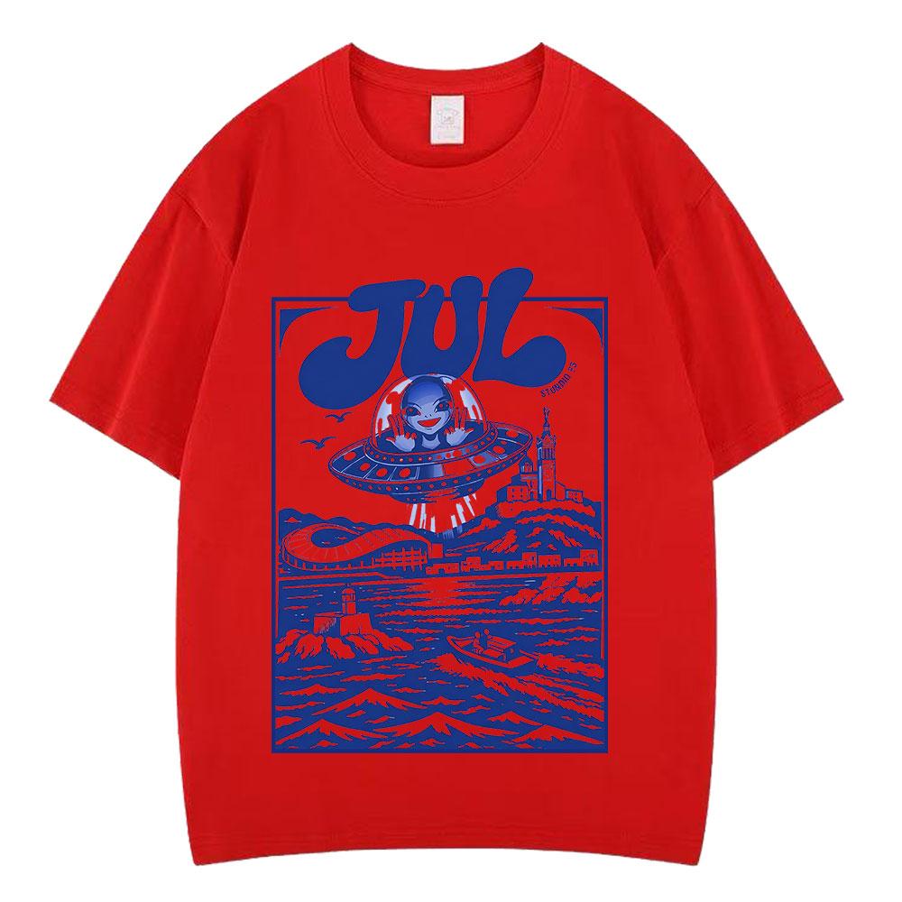 Rapper Jul Fashion Print T Shirt Unisex Women Hip Hop Tshirt Short Sleeve Loose Casual Cotton Oversized Aesthetic Trendy Tshirts