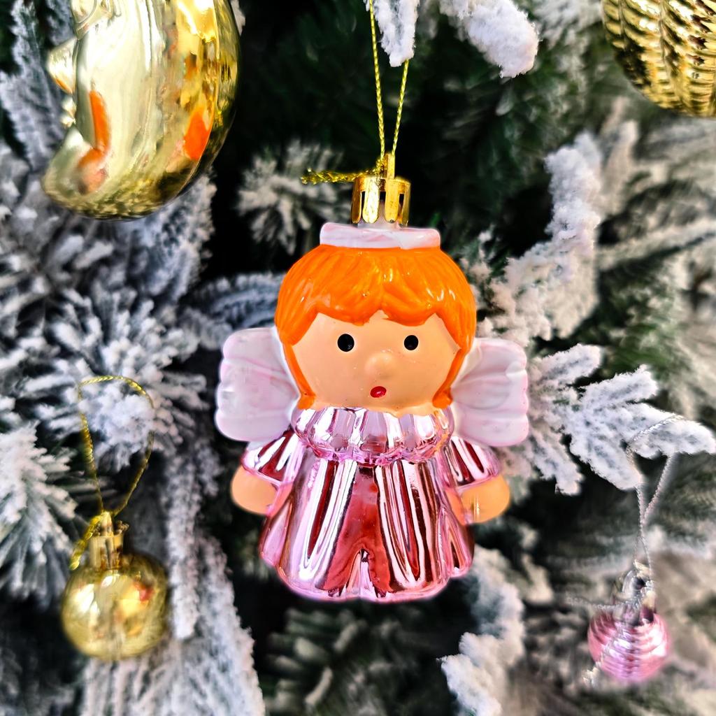72-Piece Christmas Tree Decorations Set: Houses, Gift Boxes, Snowmen, Sleigh, and Painted Plastic Ornaments