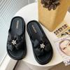 Women's Mid-Heel Floral Summer Sandals - New 2025 Style, Outdoor Casual, Thick Sole, Non-Slip