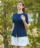 KOLEAT Vintage Slim Fit Classic Short Sleeve Midi Shirt [Navy] 600