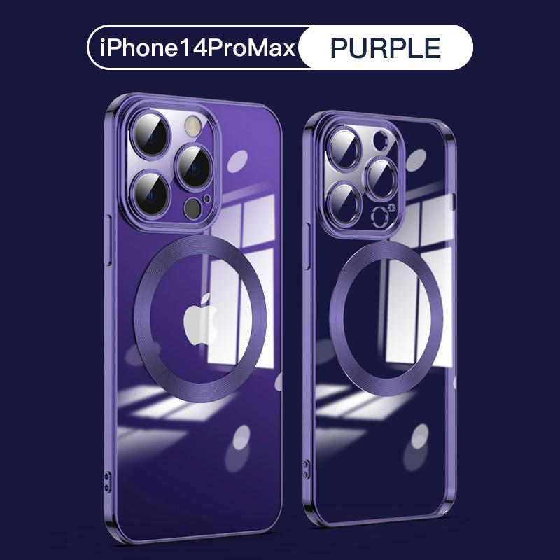 Fashion Magnetic Case for 14  Magsafe Transparent Cover for IPhone 14 13 12 11 Pro Max 14 Plus Plating Clear Soft Silicone Wireless Charging Cover