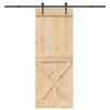 VidaXL Sliding Door and Hardware Kit 85x210 Cm Solid Pine 3332792