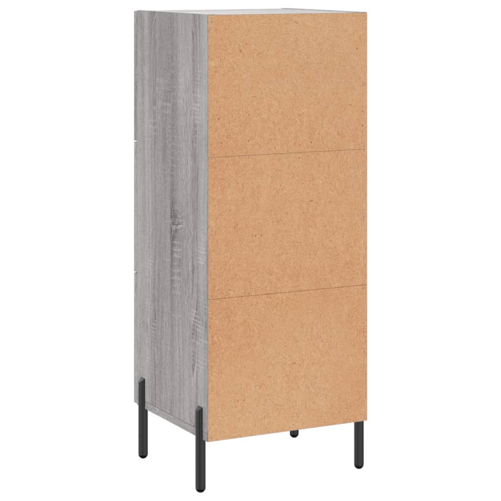 Vidaxl Cabinet, Sonoma Grey Oak, 34.5X34X90 Cm Material Wood-Based