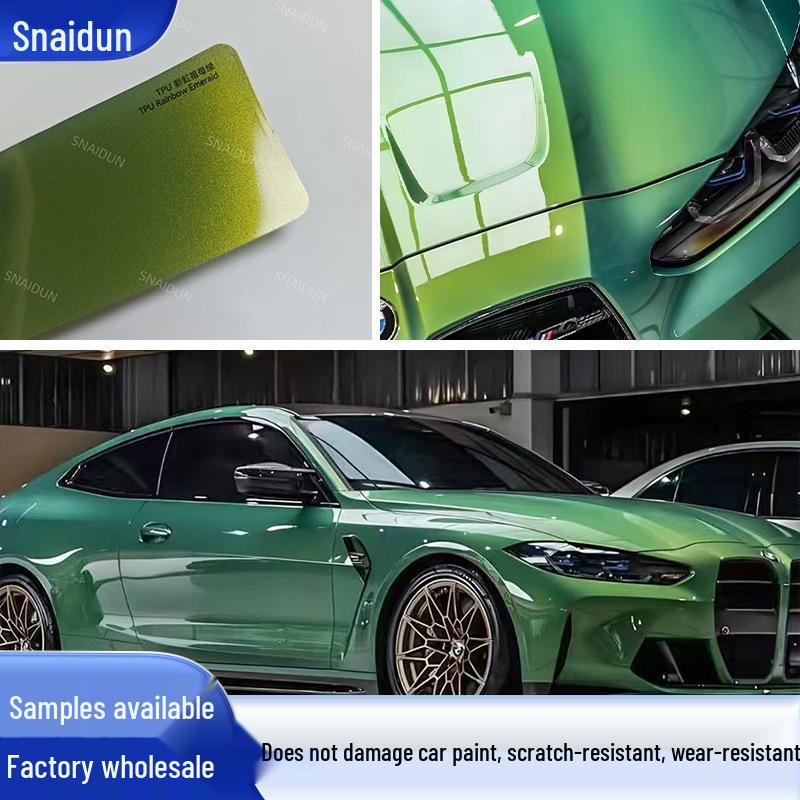

Rainbow TPU Color Changing Car Wrap: Invisible Paint Protection & Anti-Scratch Film Rainbow Emerald