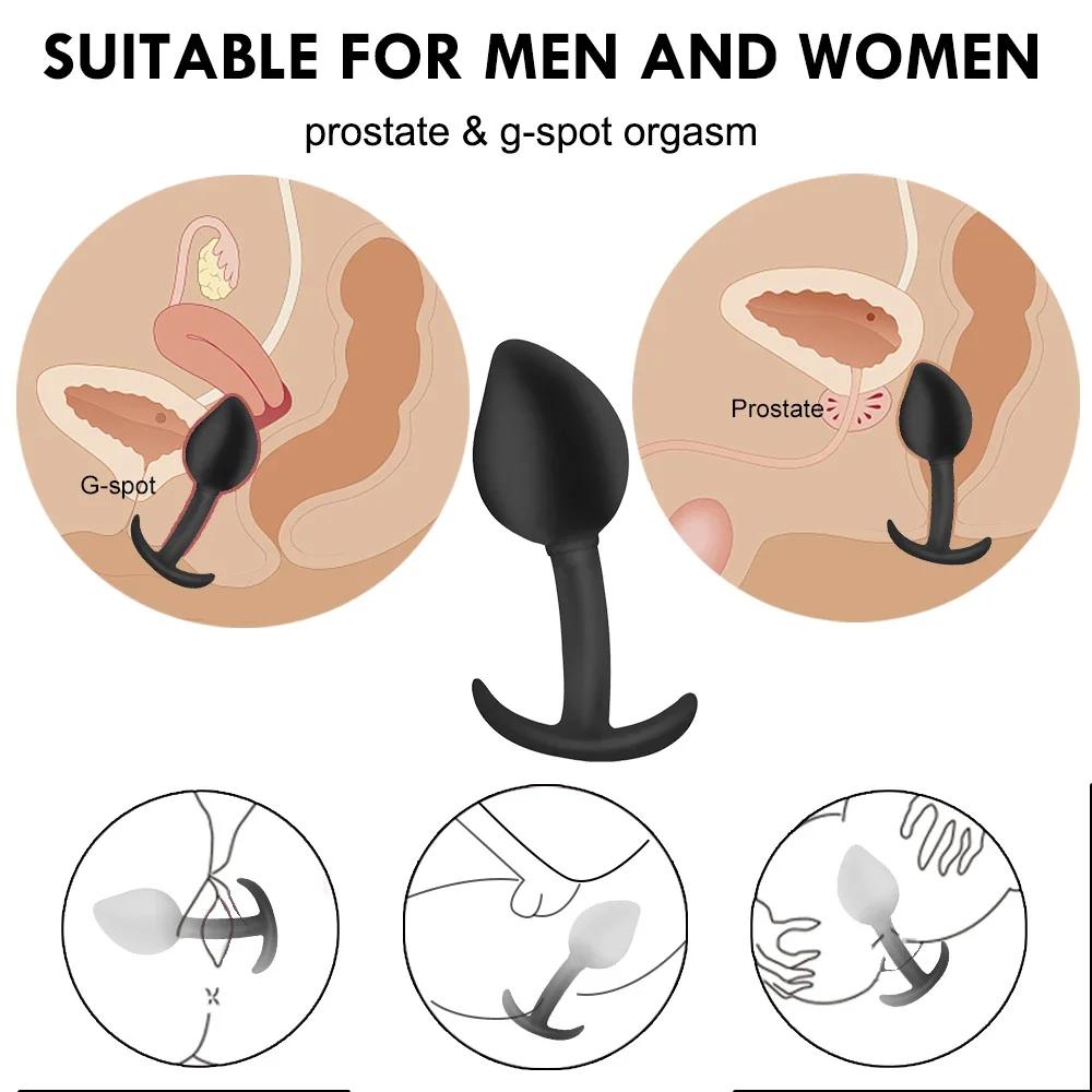 Silikon Anal Butt Plug Tragbarer Stimulationsball Dildo Prostata Massage Penis G-Punkt Unisex Spielzeug Für Mann Frau Weiblich Sexshop
