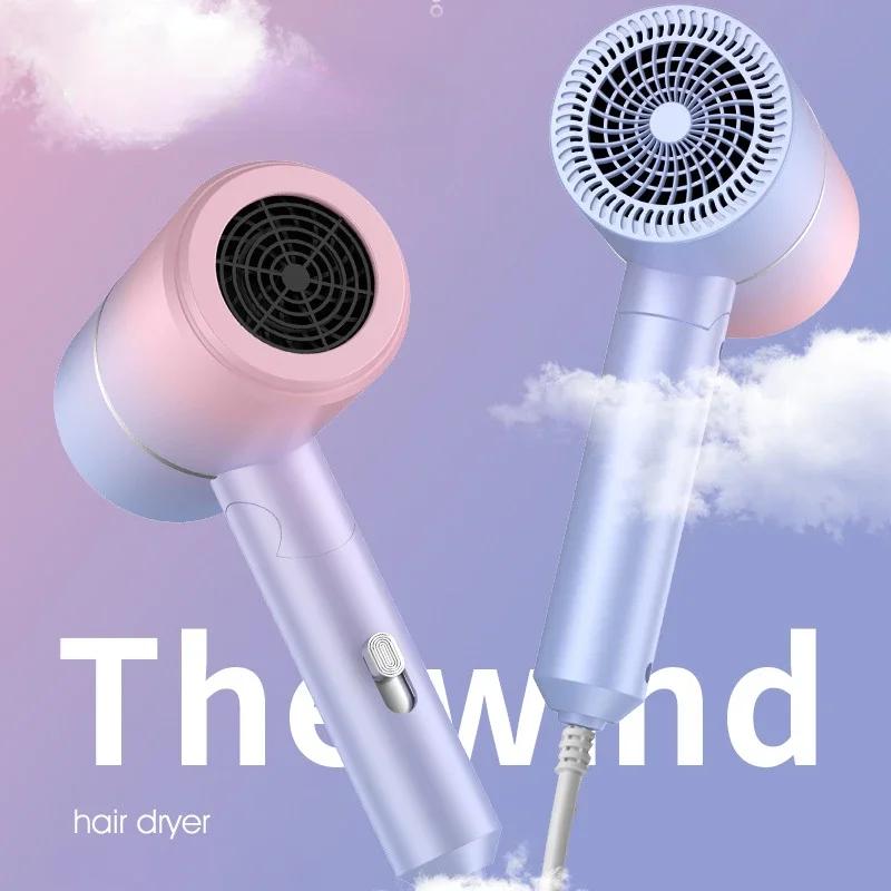 MIni Folding Hairdryer with Carrying Bag Hot Air Anion Hair Care for Home Travel Hair Dryer Dormitory Blow Drier 220V
