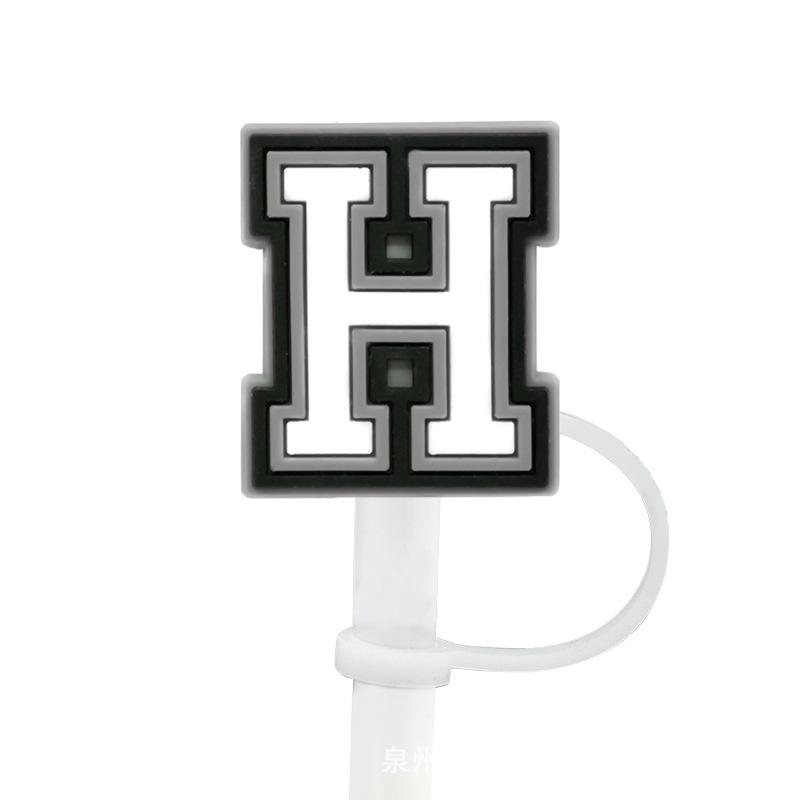 1Pcs Letter Silicone Straw Covers Cap Compatible With Stanley 30&40Oz Cup10Mm Straw Toppers Reusable Dust-Proof Straw Caps