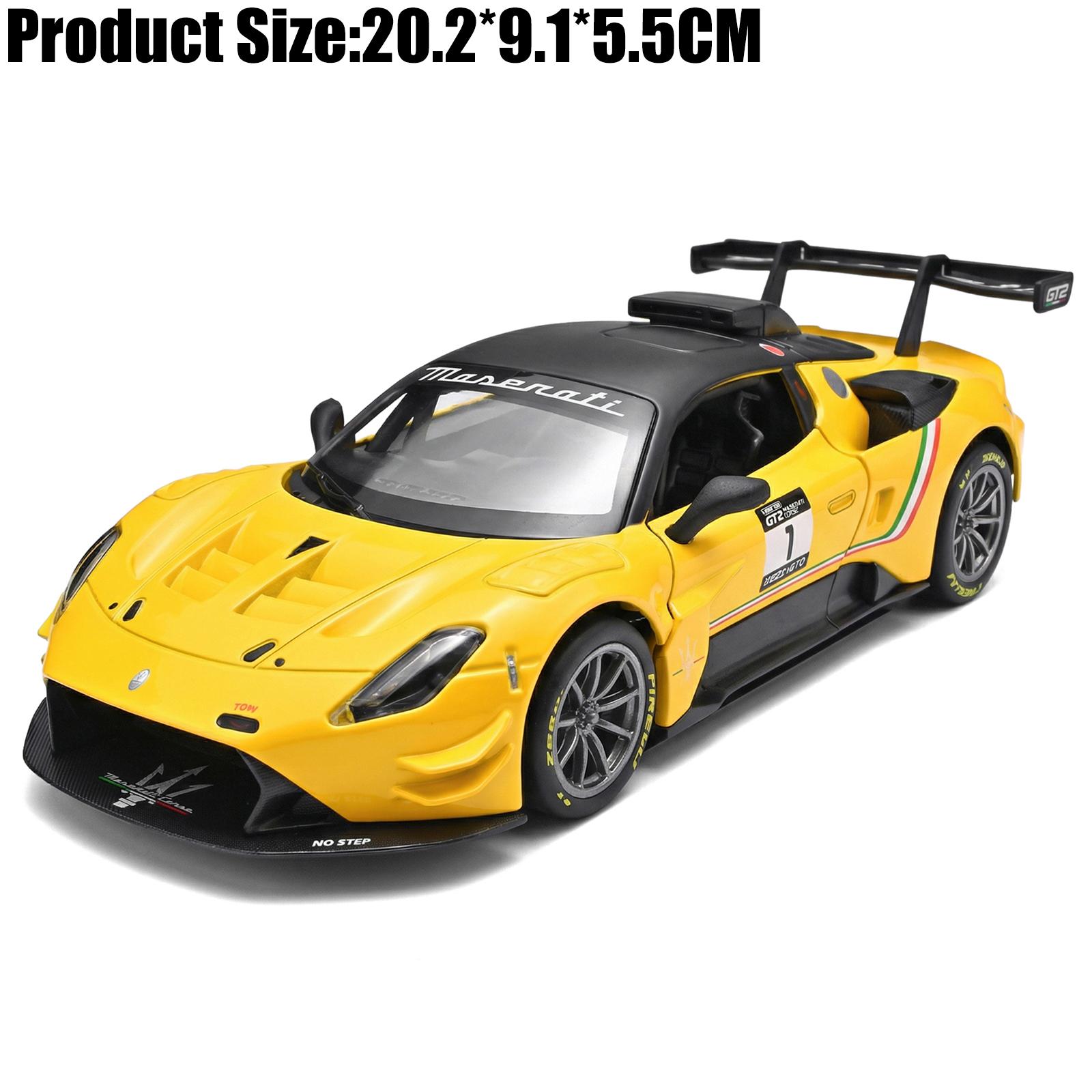 

1:24 Maserati MC20 GT2 Racing Car Alloy Metal Diecast Model Car Home Trendy Ornaments & Computer Desktop Decoration Birthday Toy жовтий