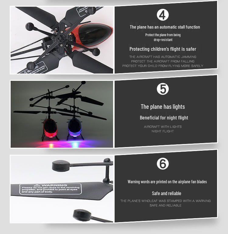Dual Mode Kids' Remote Control Hovering Helicopter - Drop-Resistant Indoor Flying Toy