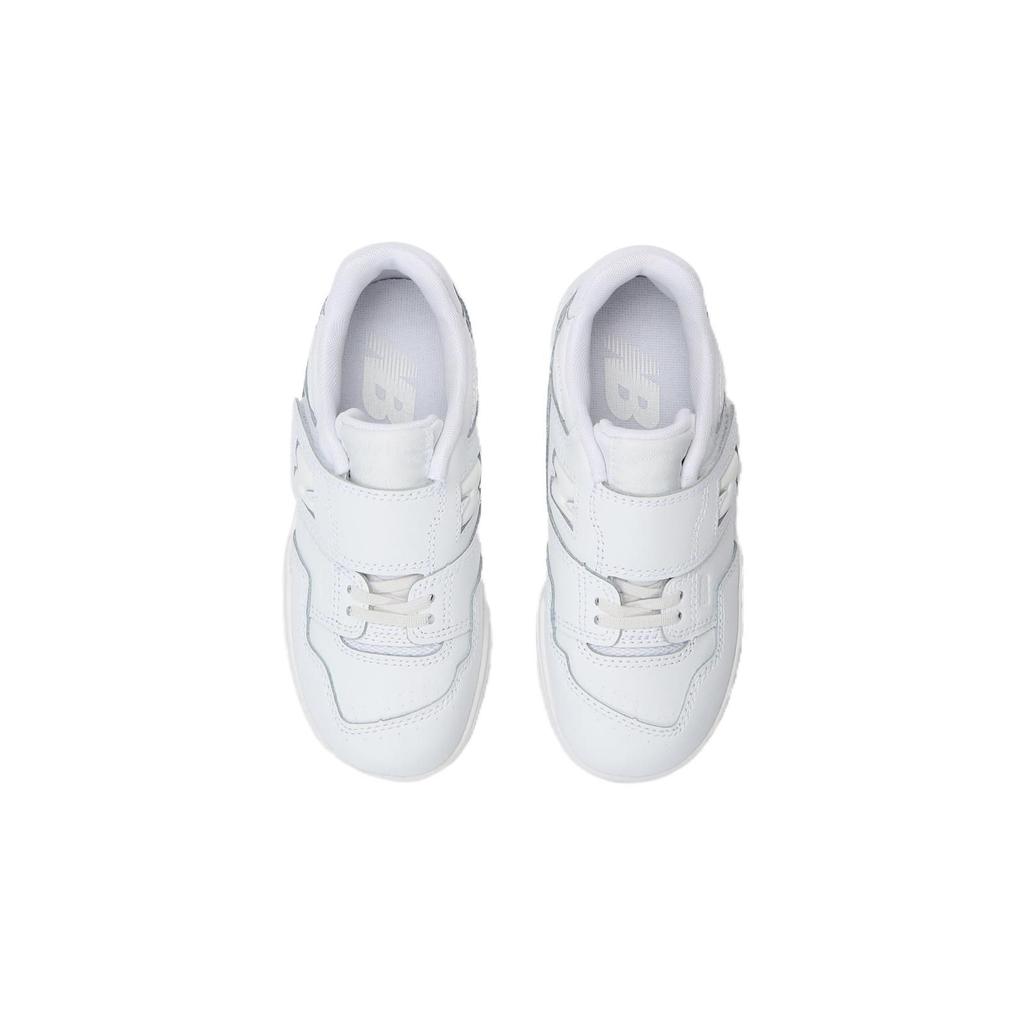 New Balance Nb 550 Bungee Lace With Top Strap Comfortable Shock Absorbing Durable Low Top Casual Shoes Kids sneaker White PHB550WW