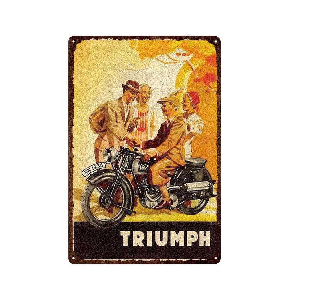 Vintage Norton Motorcycle Metal Poster Retro Plaque Wall Art Painting Plate Bar Garage Decor Vintage Tin Sign Home Decor Poster