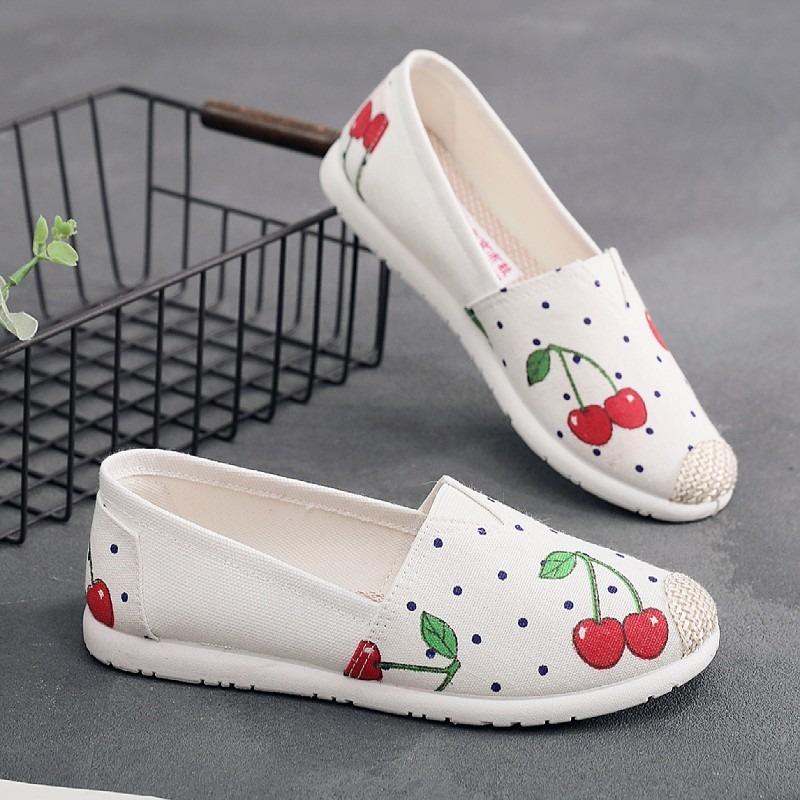 Cloth Shoes Women's Versatile -soled Lazy Shoes Canvas Shoes One-pedal Fisherman Shoes