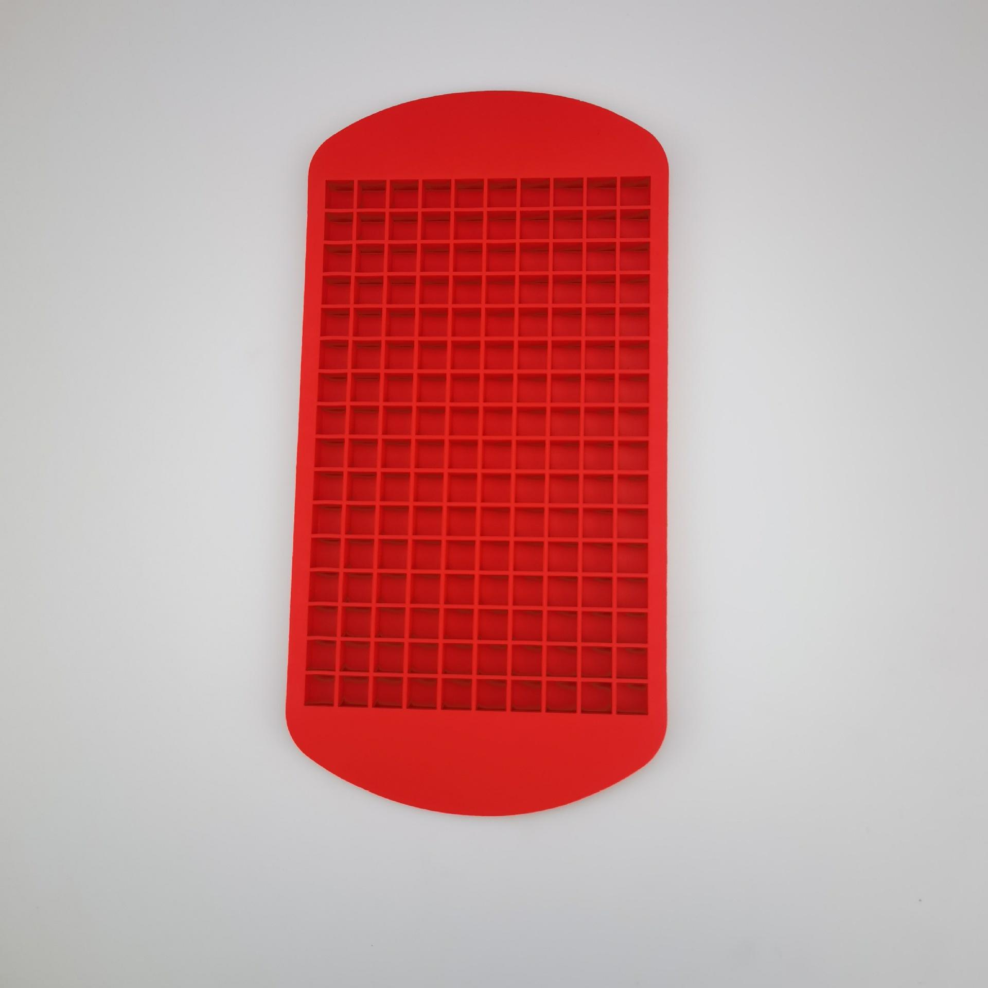 

Food Grade Silicone Ice Cube Tray - 160 Grid 1cm Mini Square Molds Ready Stock for Cocktail Whiskey Coffee Kitchen Gadgets красный