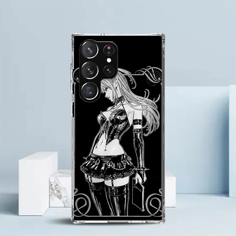 N-Note D-Death MisaMisa Phone Case For Samsung Galaxy S24 S25 Edge S26 Ultra S22 S23 Plus S21 + S20 FE Soft TPU Back Cover Galax