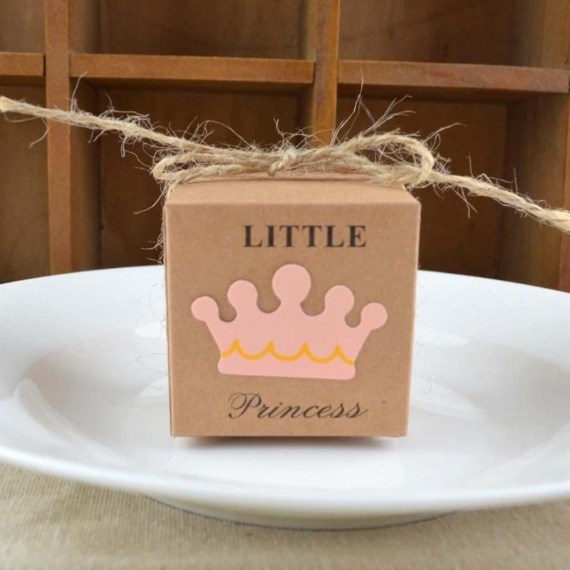 10ks/lot Evropská bonboniéra retro kraftový papírový podnos princ princezna bonboniéra párty dárková krabička DIY papírová krabička poslat jutový provázek