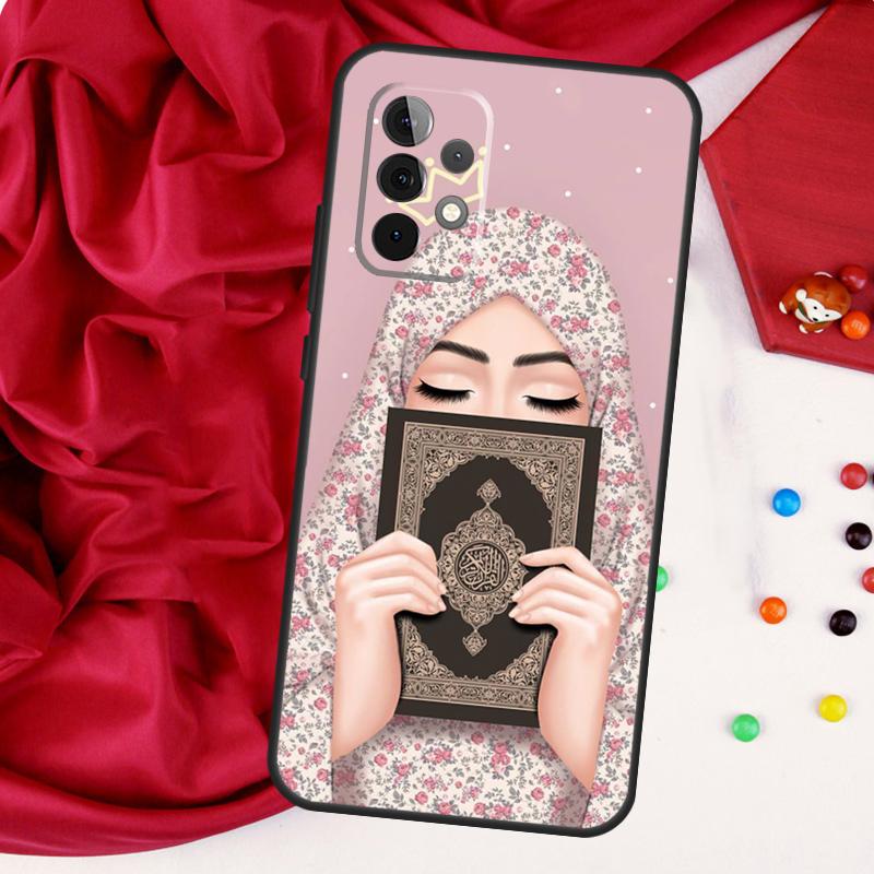 Muslim Islamic Gril Eyes Hijab For Samsung Galaxy A52 A32 A22 A54 A14 A16 A26 A36 A56 A55 A35 A05 A06 A15 A53 A33 A13 Case