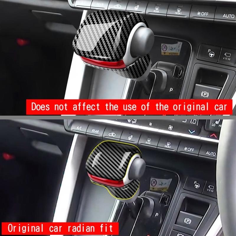 For Toyota Voxy Noah 90 Series Carbonfiber Car Gear Head Shift Knob Cover Handball Trim Sticker Interior Accessories
