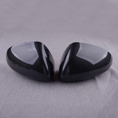 1 Pair Carbon Fiber Texture ABS Side Door Wing Mirror Cover Cap Fit for Vauxhall Corsa D E 2014